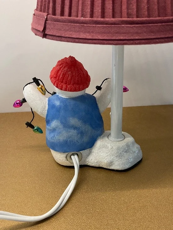 Snowman Night Light – Festive Holiday Decor – 3” Long Vintage - Picture 5 of 7